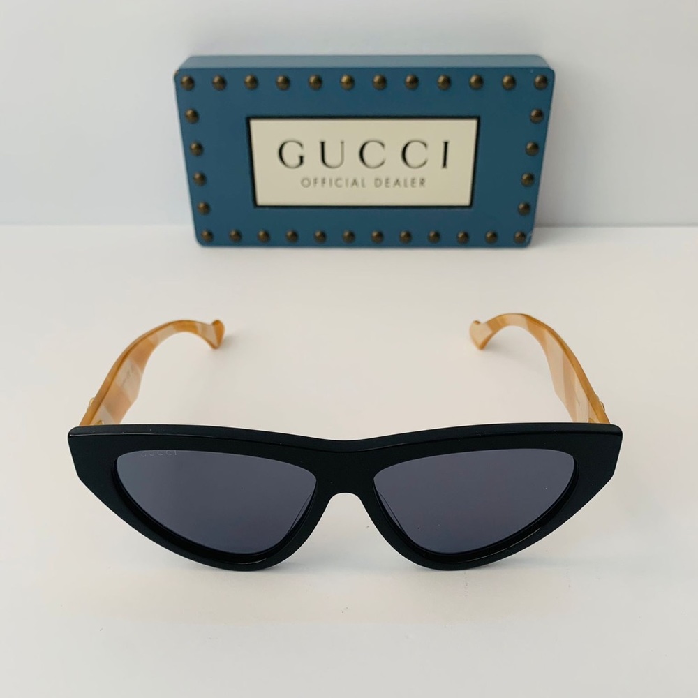 💯 - Authentic New Gucci Blue Cat Eye Ladies Sunglasses GG1333S 004 - Picture 5 of 11